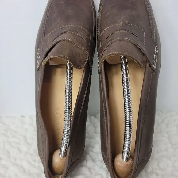 Adelante The Luca Men's Size 11D Slip On Penny Loafers Brown Nubuck Shoes - Picture 8 of 10